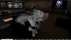 Bull riding fun in anime style