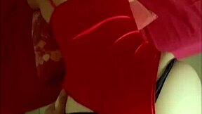 french milf in satin fucks pussy doggystyle