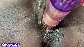 Homemade perverse threesome with toys squirting huge group sex