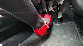 hey, check me pumping pedals in heels driving to the office
