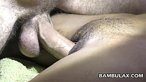 ebony girlfriend gettin fucked by big white cock, oops creampie!