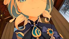 yukoshvr furina dominates goth with riding