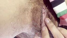 this is my first time cumming on camera with hairy wet pussy