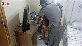 housewife gets a visit from the maintenance man