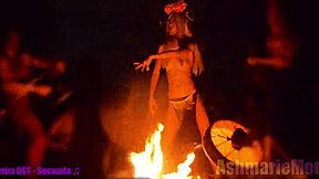 Slut Majick Goes Topless in Public Cemetery Slow Motion