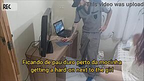 housewife gets a visit from the maintenance man