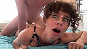 curly curvy stepmom requests rough anal sex, creampie follows.