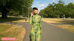 Jeny smith's compilation of naked public flashing and body art scenes.