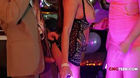 In this story, the simp American MILF gets freeused in a New Year's threesome with teens, turning slutty.