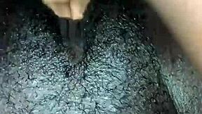 Black wet pussy solo at night
