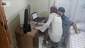 housewife gets a visit from the maintenance man