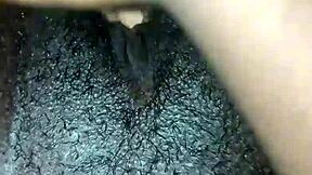 Black wet pussy solo at night