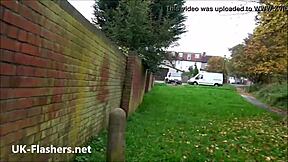 blonde jakki flashes and fingers in public