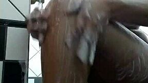 Hot Brunette Latina Shows Big Tits And Ass In Bath