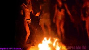 Slut Majick Goes Topless in Public Cemetery Slow Motion