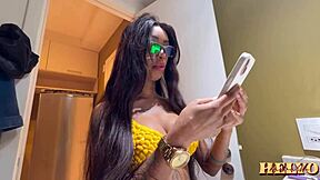 Tattooed Brazilian Teen Pays Debt By Getting Pussy Eaten Bareback