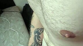 He is not fully hard yet, but you need to help.