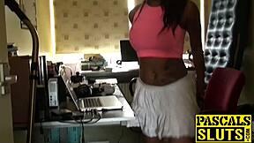 Look at this wicked sub babe getting spit on and fucked hard!