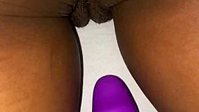 Her Wild Reactions as Vibrator Buzzes Her Pussy in Close-Up Bedroom Scene