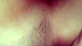 Huge cumshot lands on asian woman's belly featuring her hairy pussy and beaver 😍