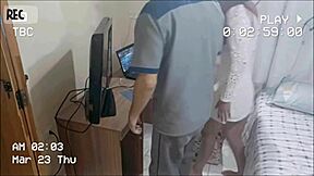 housewife gets a visit from the maintenance man