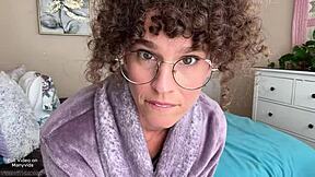 curly curvy stepmom requests rough anal sex, creampie follows.