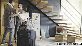 Freeusemilf Hottest Stepmom Ever Teaser in Kitchen Ebony Milf Cowgirl Blowjob Fantasy