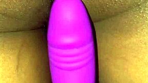 Her Wild Reactions as Vibrator Buzzes Her Pussy in Close-Up Bedroom Scene