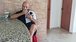 my stepbrother caught me during video call and helped finish