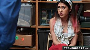 Horny Thief Strips Naked for Pervert Officer Angel Del Rey