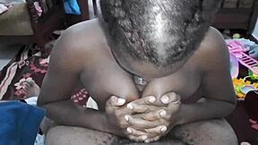 Ebony Babe Sucks Big Black Cock Deepthroat