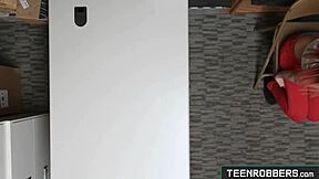 Horny Thief Strips Naked for Pervert Officer Angel Del Rey