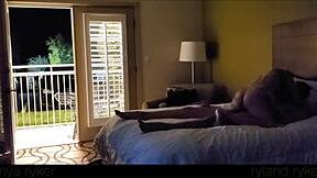 Wow! Hot young 18+ slut drilled hard in motel with door wide open!