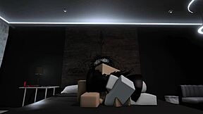 Fucking My Busty Goth Friend in Roblox Sex Session