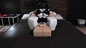 Fucking My Busty Goth Friend in Roblox Sex Session