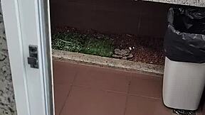 Small Cock Handjob In Public Bathroom