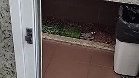 Small Cock Handjob In Public Bathroom