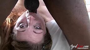 Hey, check out busty mature Estella Bathory taking Lexus Steele’s huge black cock!