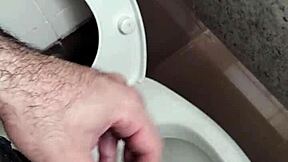 Small Cock Handjob In Public Bathroom