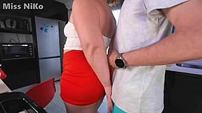 Milf Miss Niko Worships Stepson's Ass and Gets Facial