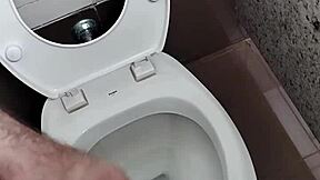 Small Cock Handjob In Public Bathroom