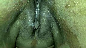 Pushing cum in doggystyle position