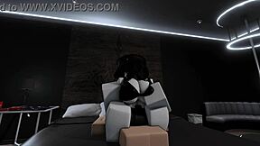 Fucking My Busty Goth Friend in Roblox Sex Session
