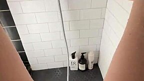 Stepsis unleashes fierce masturbation in a sunny shower with raw intensity.