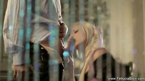 Fellucia gives the perfect blowjob with swallow and facial