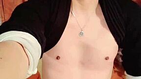 Enjoying a sensual dance and photo session at home