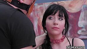 Nasty cutie dragged to butt hole nuthouse for extreme anal therapy