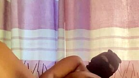 Whore pleasing herself with a dildo in a nice masturbation!