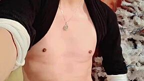 Enjoying a sensual dance and photo session at home