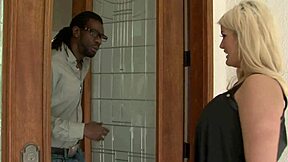 Slutty Curvy Milf Blonde Sucking Black Cock